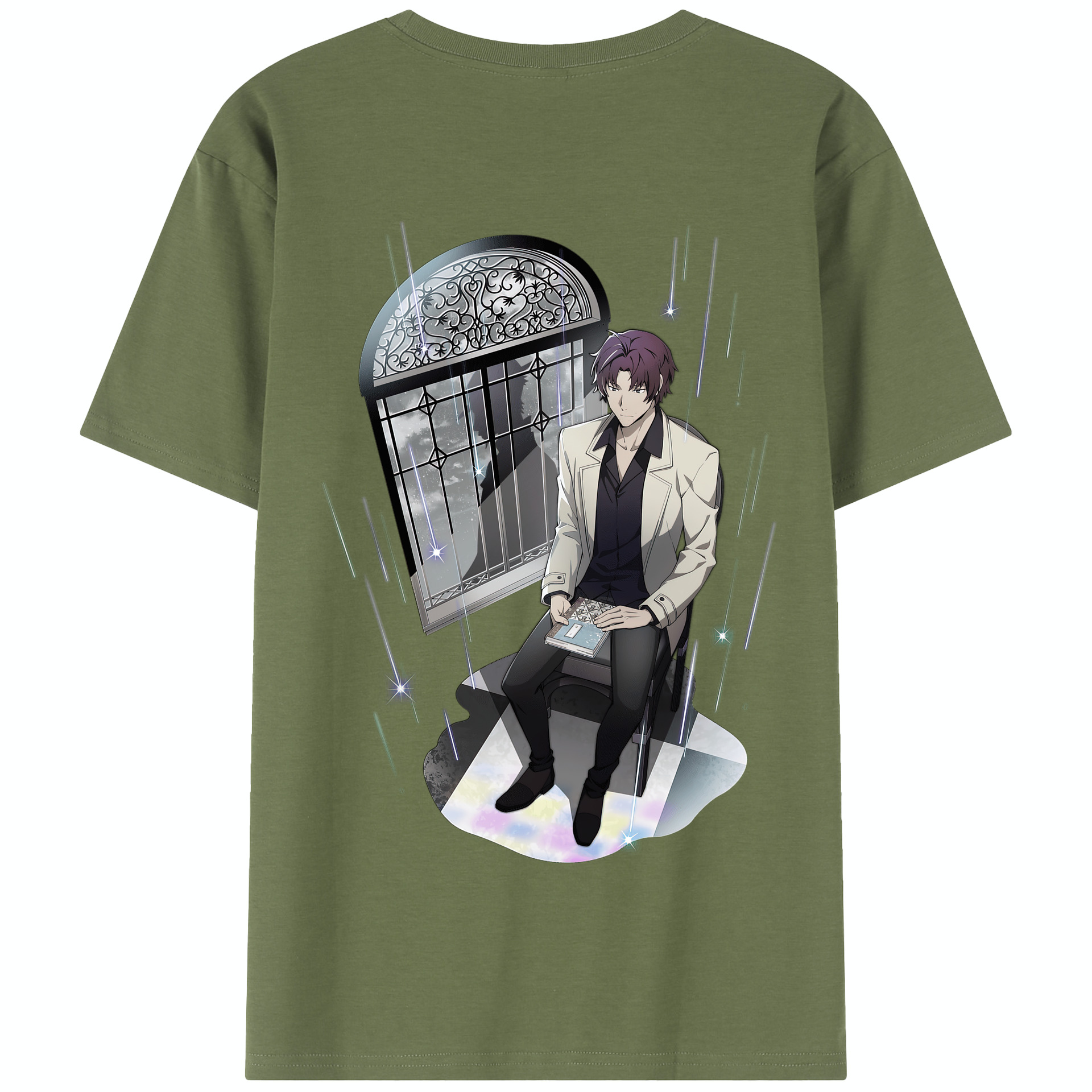 （画像用） 文豪ストレイドッグス Bungo Stray Dogs 綿100％半袖Tシャツ（背面プリント）